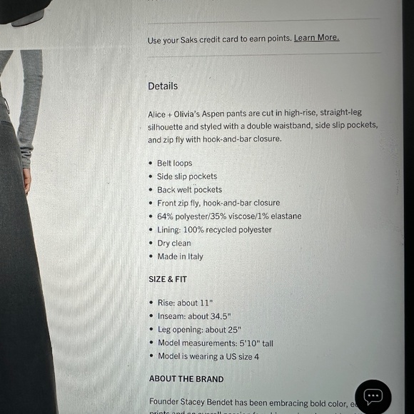 NWOT Alice + Olivia Aspen High-Rise Double-Waist Pants - Picture 7 of 15